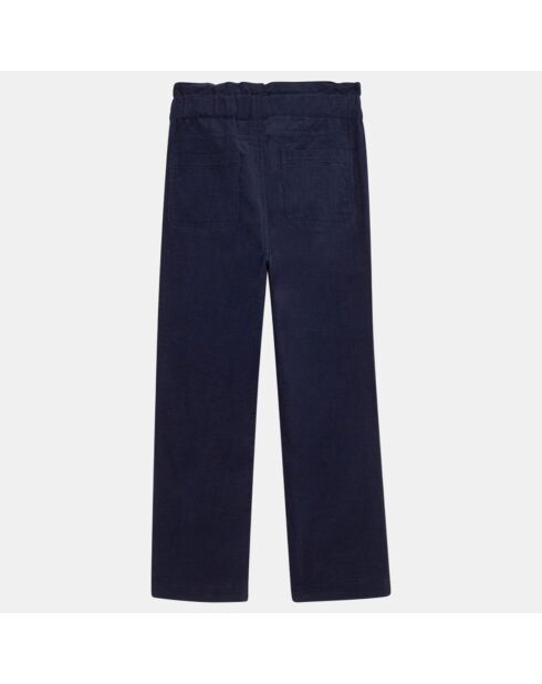 Pantalon en Velours côtelé de coton Ouma bleu marine