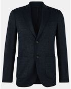 Blazer en Laine & Lin mélangés Stretch Laveste bleu marine