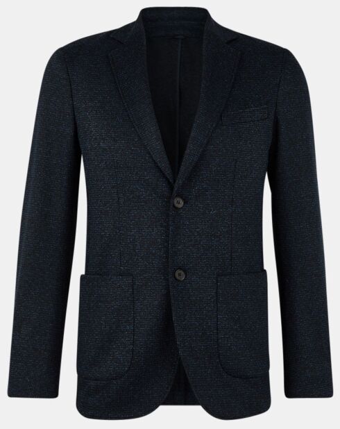 Blazer en Laine & Lin mélangés Stretch Laveste bleu marine