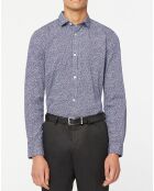 Chemise slim Limini imprimée bleu marine