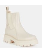 Chelsea Boots en Cuir Links beiges - Talon 6 cm