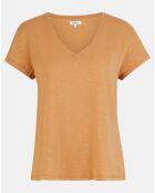 T-Shirt en Coton mélangé certifié Oeko-Tex® Noris Col V orange clair