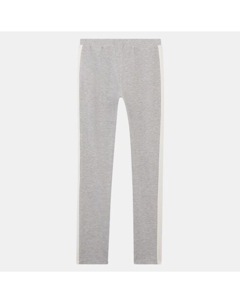 Legging en Coton bio Julia à bandes gris chiné