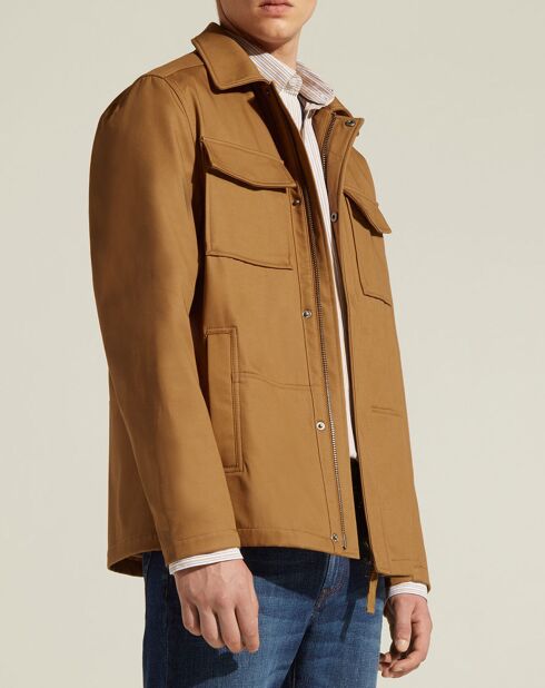 Veste droite Lapocket camel