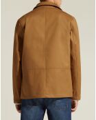 Veste droite Lapocket camel