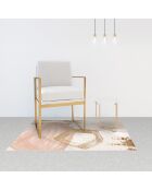 Tapis vinyle Oleo 2 rose/doré - 70x100 cm