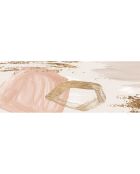 Tapis vinyle Oleo 2 rose/doré  - 66x180 cm