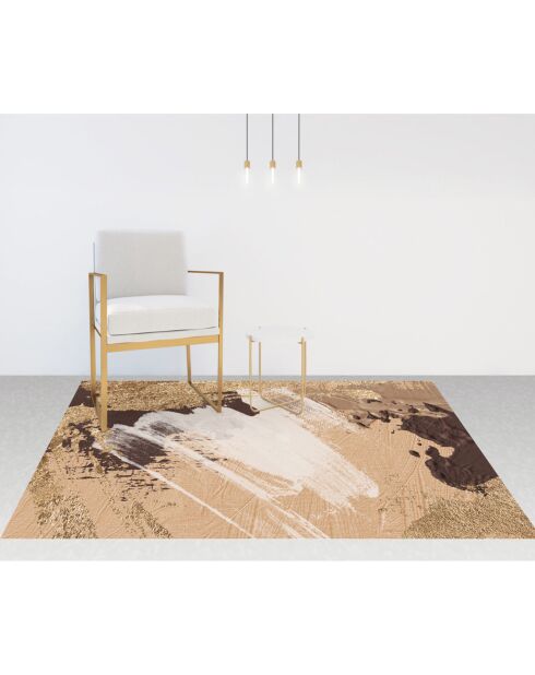 Oleo 8 vinyltapijt beige/goud - 100x150 cm