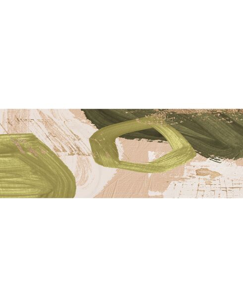 Tappeto vinilico Oleo 9 verde/beige - 66x180 cm