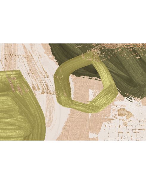 Tapis vinyle Oleo 9 vert/beige - 133x200 cm