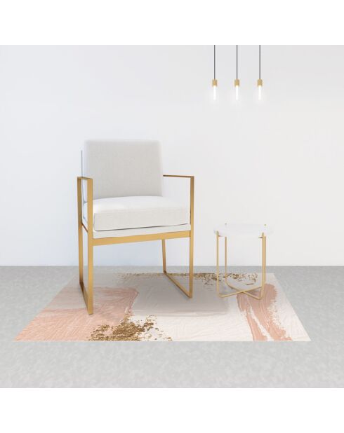 Oleo 11 roze/goud vinyltapijt - 70x100 cm