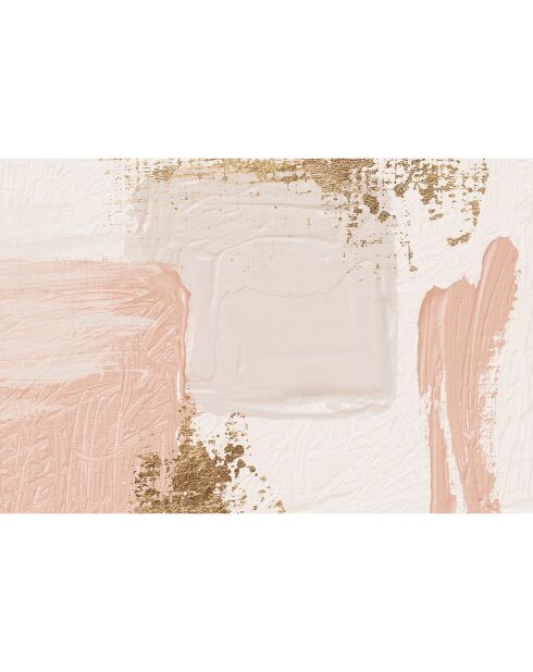 Tapis vinyle Oleo 11 rose/doré  - 200x300 cm