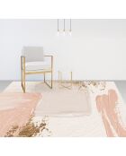 Tapis vinyle Oleo 11 rose/doré  - 200x300 cm