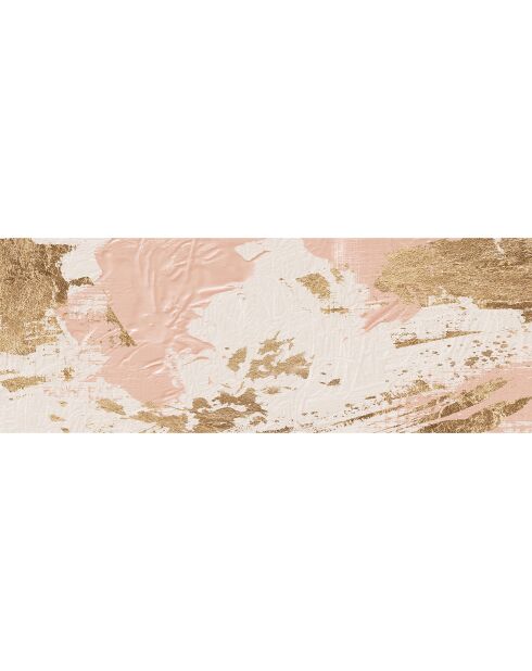 Tapis vinyle Oleo 12 rose/doré - 66x180 cm