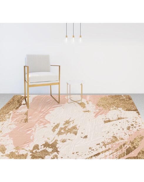 Oleo 12 roze/goud vinyltapijt - 200x300 cm