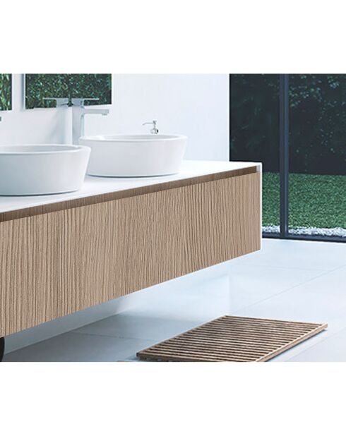 Rouleau autocollant vinyle avec relief Madera beige - 68x500 cm