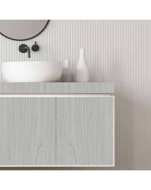 Rouleau autocollant vinyle avec relief Madera gris clair - 137x500 cm