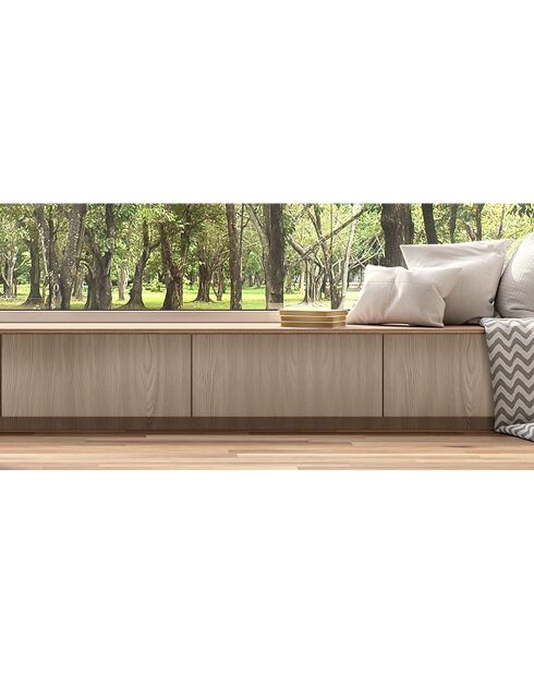 Rouleau autocollant vinyle avec relief Madera vison - 137x500 cm