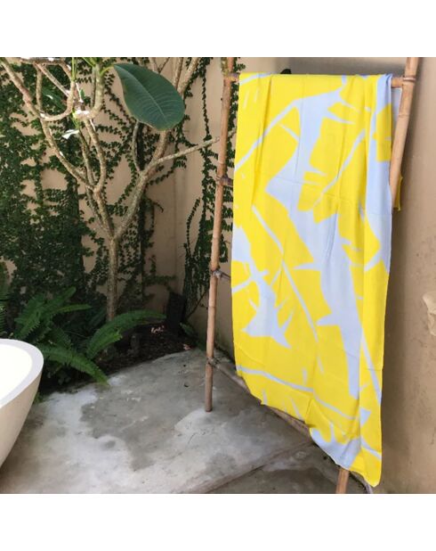 Paréo Le Tropical bleu/jaune - 175x110 cm