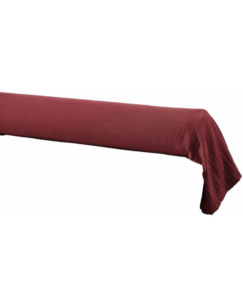 Taie de Traversin  Gaze de coton Gaïa bordeaux - 85x185 cm