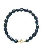 Armband aus schwarzem Tahiti-Gelbgold und Süßwasser-Zuchtperlen