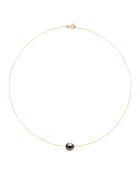 Regenbogen-Halskette aus Gelbgold und Tahiti-Zuchtperlen