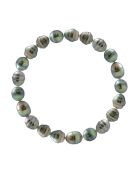 Armband met gekweekte parels in regenboogzilver en Tahitiaans