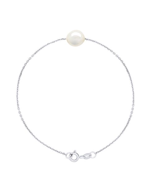 Bracelet en Argent & Perle de Culture d'Eau Douce blanc nacre