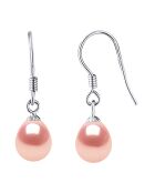Boucles d'oreilles en Argent & Perles de Culture d'Eau Douce rose naturel