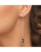 Ohrringe aus Regenbogen-Silber und Tahiti-Zuchtperlen