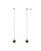 Boucles d'oreilles en Argent & Perles de Culture d'Eau Douce vert malachite