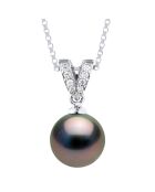 Prestige Regenbogen-Halskette aus Silber und Tahiti-Zuchtperlen