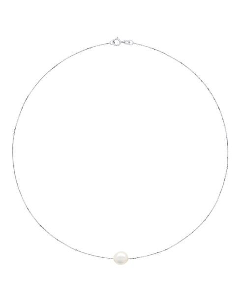 Collier en Argent & Perle de Culture d'Eau Douce blanc nacre