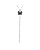 Collier Cascada en Argent & Perle de Culture de Tahiti arc-en-ciel