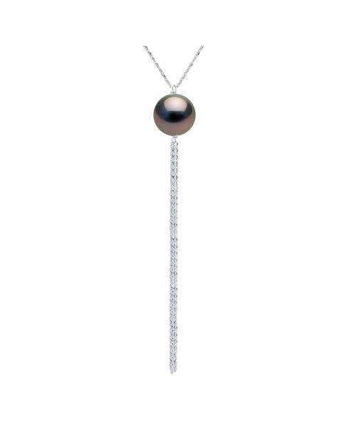 Collier Cascada en Argent & Perle de Culture de Tahiti arc-en-ciel