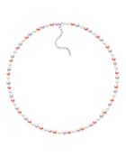 Collier Rang de & Perles en Argent & Perles de Culture d'Eau Douce lavande/blanc/rose