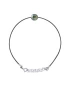 Rainbow Love Link-armband in zilver en Tahitiaanse gekweekte parel