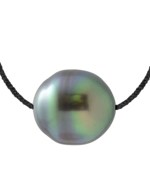 Collier Lien d'Amour en Argent & Perle de Culture de Tahiti arc-en-ciel