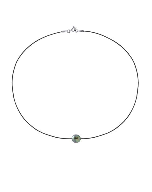 Collier Lien d'Amour en Argent & Perle de Culture de Tahiti arc-en-ciel