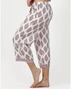 Bas de Pyjama Julien blanc/rouge