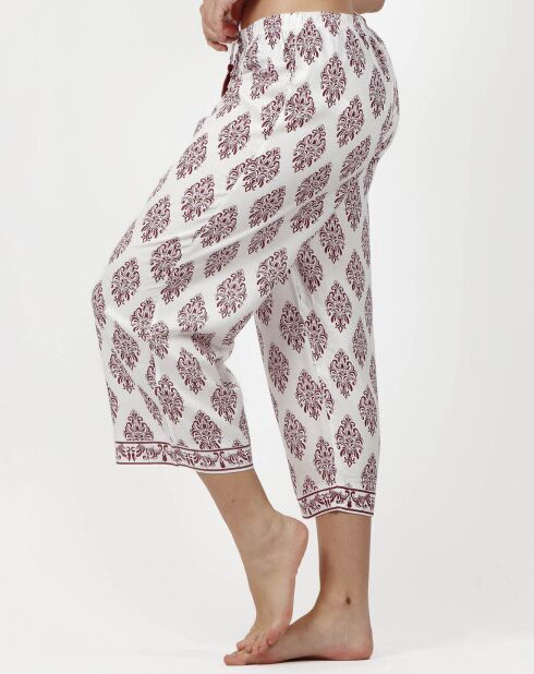 Bas de Pyjama Julien blanc/rouge