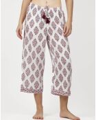 Bas de Pyjama Julien blanc/rouge