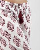 Bas de Pyjama Julien blanc/rouge