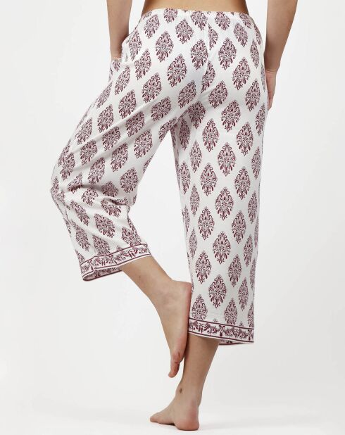 Bas de Pyjama Julien blanc/rouge