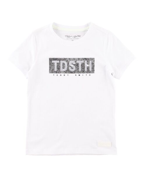 T-Shirt en Coton Ezio logo en relief blanc