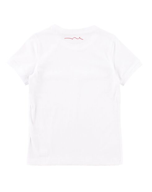 T-Shirt en Coton Ezio logo en relief blanc