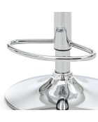 2 Tabourets Mirko blanc/chrome - 62/82x47x40 cm