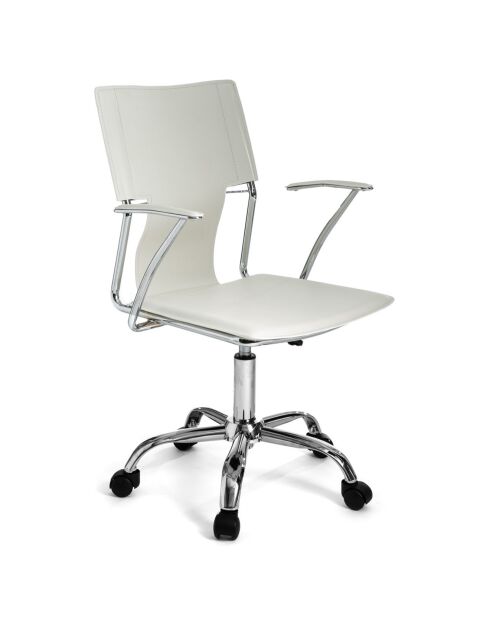 Chaise de Bureau Lynx blanche - 86/96x55x54 cm