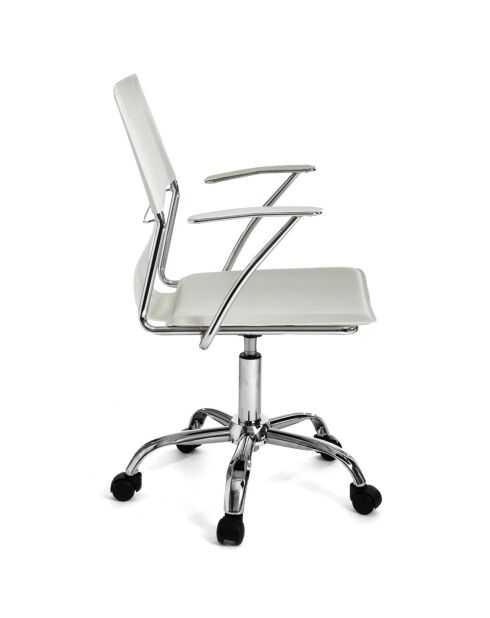 Chaise de Bureau Lynx blanche - 86/96x55x54 cm