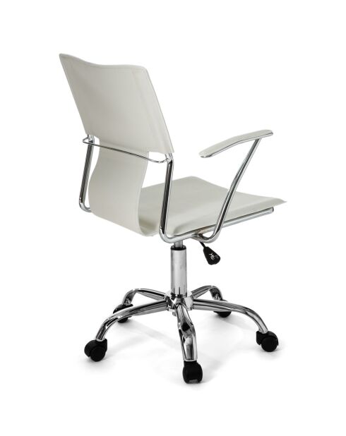 Chaise de Bureau Lynx blanche - 86/96x55x54 cm